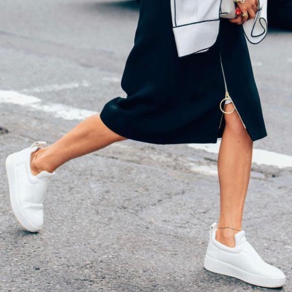 Celine Pull On Sneakers White Leather Shoes size 41 NEW with box - Picture 11 of 12